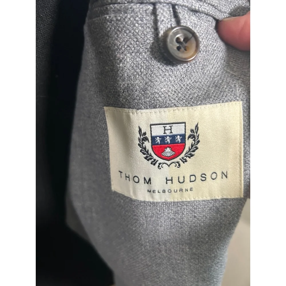 NWT Men's Thom Hudson Gray Wool & Silk Sport Coat Blazer Size 42R